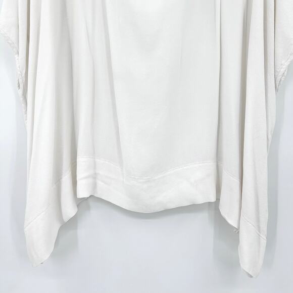 Diane von Furstenberg DVF New Hanky White Poncho Blouse Oversized Womens Sz S - Picture 9 of 10